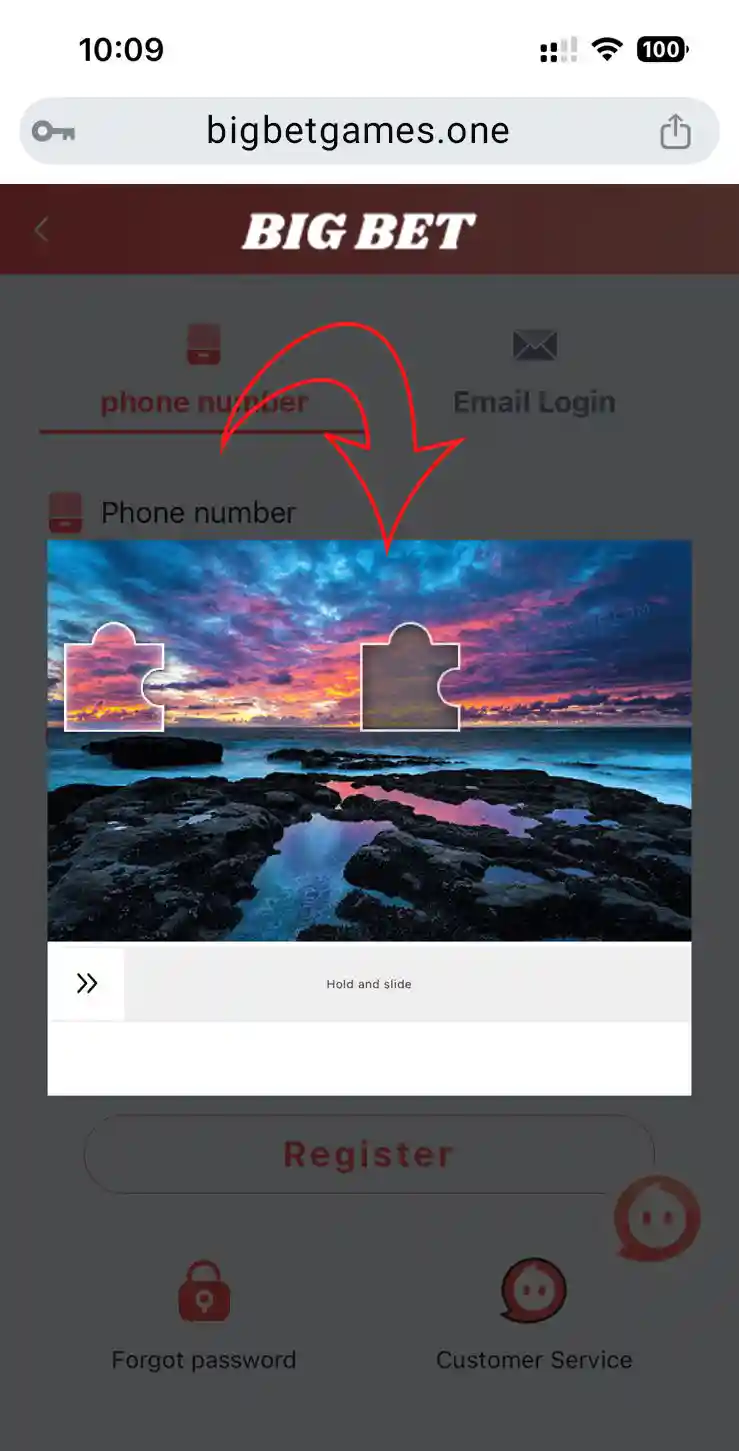Big Bet Games Login Step 5